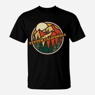 Vintage Yettem, California Mountain Hiking Souvenir Print T-Shirt | Crazezy CA