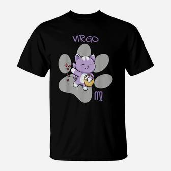 Virgo Zodiac Sign Cat Astrology Funny Kitten Cats T-Shirt | Crazezy UK