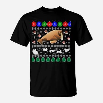 Walrus Tusks Seal Ugly Christmas Sweater Xmas Party Jumper Sweatshirt T-Shirt | Crazezy
