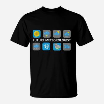 Weather Forecast Icons Future Meteorologist T-Shirt | Crazezy