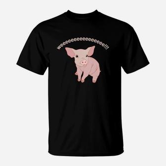 Weeeeeee Cute Pig For Pig Lovers And Pet Pig Owners T-Shirt - Thegiftio UK