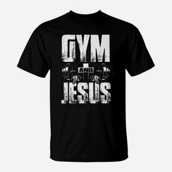 Weight Lifting Gym N Jesus T-Shirt - Monsterry
