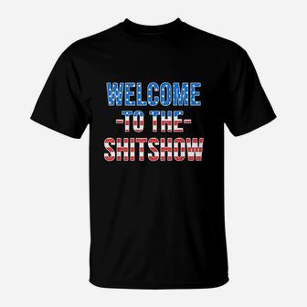 Welcome To The Show Usa Flag Funny 4Th Of July Drinking T-Shirt | Crazezy DE