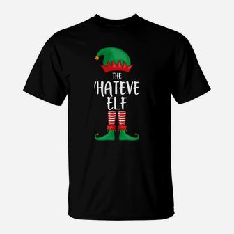 Whatever Elf Christmas Party Matching Family Group Pajama T-Shirt | Crazezy UK