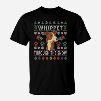 Whippet Ugly Christmas Sweatshirt Greyhound Dogs Gift Ideas T-Shirt | Crazezy UK