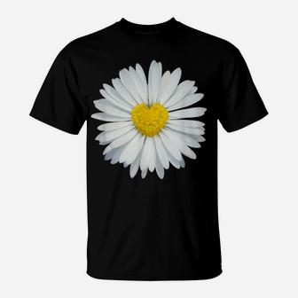 White And Yellow Heart Daisy Flower Rave Tee T-Shirt | Crazezy CA