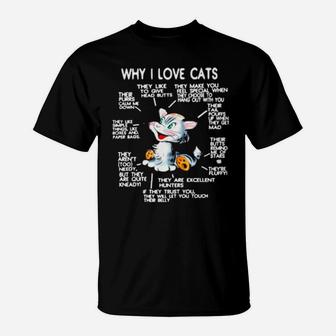 Why-I-Love-Cats-Reason Sweater T-Shirt - Monsterry
