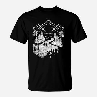Wildlife Nature Mountains Hiking Outdoor Trees Forest T-Shirt | Crazezy DE