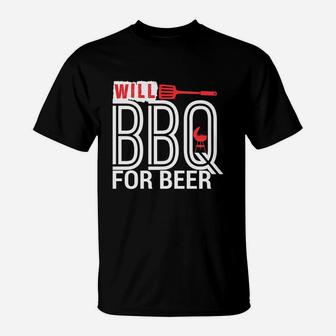 Will Bbq For Beer Barbecue T-Shirt - Thegiftio UK