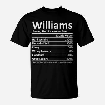 Williams Nutrition Funny Birthday Personalized Name Gift T-Shirt | Crazezy