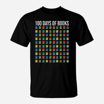 Womens 100 Days Of Books Happy 100Th Day Librarian Teacher Gift T-Shirt | Crazezy UK