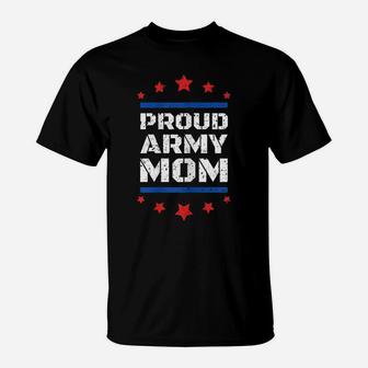Womens 4Th July Clothing - Proud Army Mom Us Patriot T-Shirt | Crazezy CA