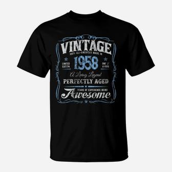 Womens 62Nd Birthday Made In 1958 Vintage 62 Years Old Gift Y2 T-Shirt | Crazezy