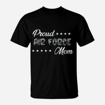 Womens Abu Bold Proud Air Force Mom T-Shirt | Crazezy