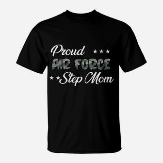 Womens Abu Bold Proud Air Force Step Mom T-Shirt | Crazezy
