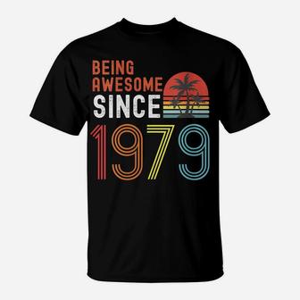 Womens Being Awesome Since 1979, Made In 1979 Vintage 42Nd Birthday T-Shirt | Crazezy