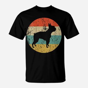 Womens Boston Terrier Retro Boston Terrier Dog T-Shirt | Crazezy