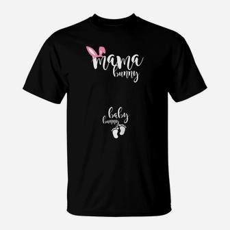 Womens Bunny Mom Gift Mama Bunny Baby Bunny Easter Pregnancy T-Shirt | Crazezy DE