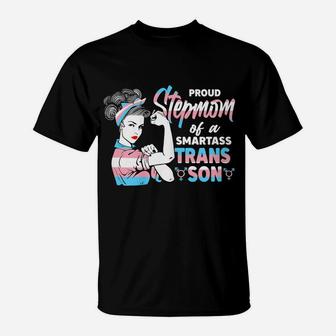 Womens Cool Proud Unbreakable Trans Step Mom Pride Lgbt Awareness T-Shirt | Crazezy AU