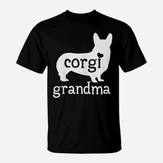 Womens Corgi Grandma Shirt Cute Corgi Dog Lover Mother's Day Gifts T-Shirt | Crazezy UK