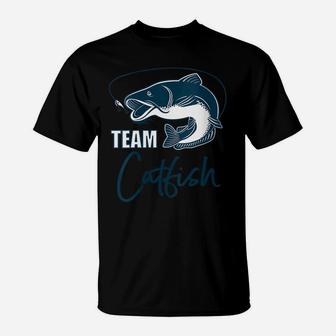 Womens Cute Team Catfish Design - Catfish Farmer Gift Idea T-Shirt | Crazezy