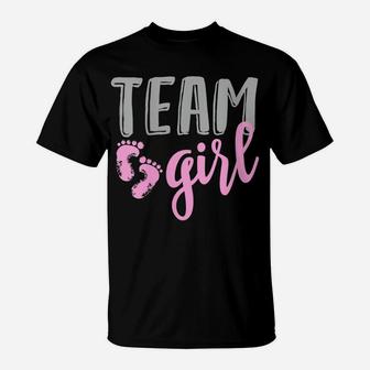 Womens Cute Team Girl Gender Reveal Baby Shower T-Shirt | Crazezy CA