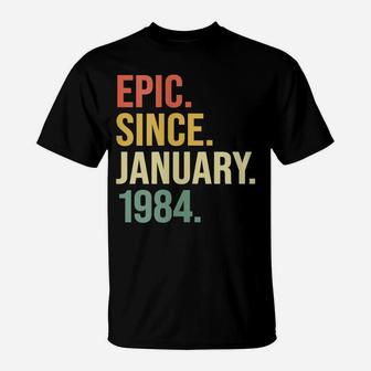 Womens Epic Since January 1984, 36 Years Old, 36Th Birthday Gift T-Shirt | Crazezy UK