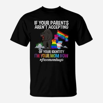 Womens Free Mom Hugs Proud Mama Bear Lgbt Gay Pride Lgbtq Parade T-Shirt | Crazezy DE