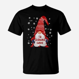 Womens Funny Grandma Gnome Family Matching Christmas Gift Pajama T-Shirt | Crazezy