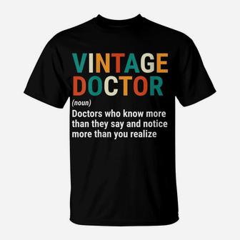 Womens Funny Vintage Doctor Definition Noun Medical T-Shirt | Crazezy