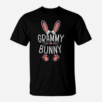 Womens Grammy Bunny Easter Rabbit Egg Hunting Grandmother T-Shirt | Crazezy CA