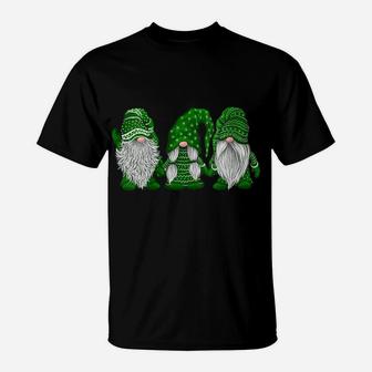Womens Hanging With Green Gnomies Santa Gnome Christmas Costume T-Shirt | Crazezy