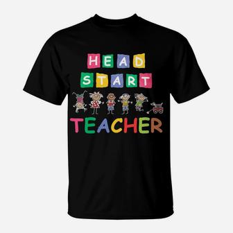 Womens Head Start Teacher Shirts Funny Teachers Students Gifts Idea T-Shirt | Crazezy UK