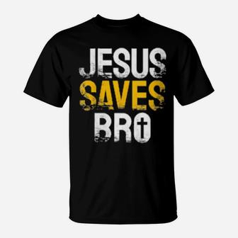 Womens Jesus Saves Bro Christian T-Shirt - Monsterry CA