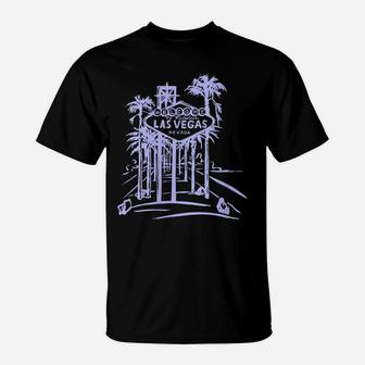 Womens Las Vegas Strip Retro Famous Sign Nevada Souvenir Gift T-Shirt | Crazezy