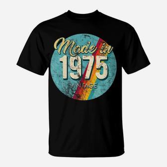 Womens Made In 1975 Vintage 45Th Birthday Retro Throwback C1 T-Shirt | Crazezy
