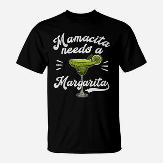 Womens Mamacita Needs A Margarita Funny Mother's Day Gift T-Shirt | Crazezy AU