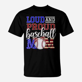 Womens Mom Baseball Loud & Proud Mom Mama Parent Sports Team Fan T-Shirt | Crazezy CA