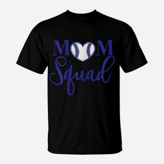 Womens Mom Squad Purple Lettered Tee For The Proud Mom To Wear T-Shirt | Crazezy DE
