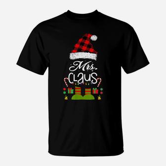 Womens Mrs-Claus Matching-Couple-Husband-Wife His-&-Her Christmas T-Shirt | Crazezy UK