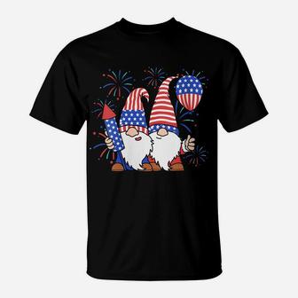 Womens Patriotic Gnomes Usa American Flag 4Th Of July Gnome T-Shirt | Crazezy