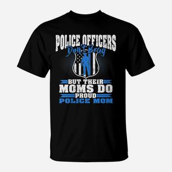 Womens Police Officers Don't Brag Thin Blue Line - Proud Police Mom T-Shirt | Crazezy DE