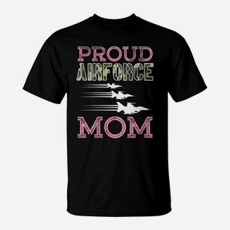 Womens Proud Air Force Mom Mother's Day Veterans T-Shirt | Crazezy UK