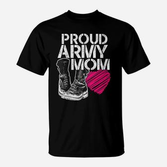 Womens Proud Army Mom T-Shirt | Crazezy DE