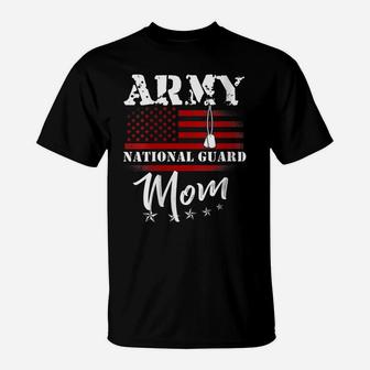 Womens Proud Army National Guard Mom Us Flag Tees Us Military Women T-Shirt | Crazezy UK