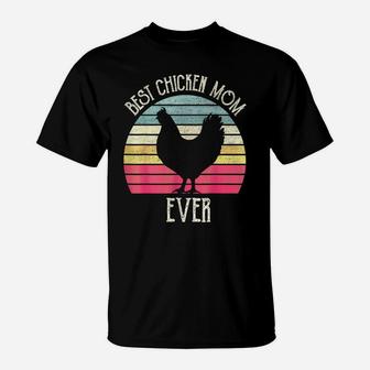 Womens Proud Chicken Mom Mama Hen Retro T-Shirt | Crazezy AU