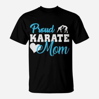 Womens Proud Karate Mom Shirt Karate Taekwondo Martial Art Tshirts T-Shirt | Crazezy DE