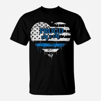 Womens Proud Mom Police Officers Law Gift T-Shirt | Crazezy DE