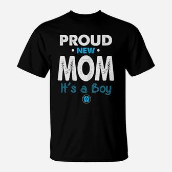 Womens Proud New Mom Its A Boy Baby Vintage Gift For Mothers Day T-Shirt | Crazezy CA