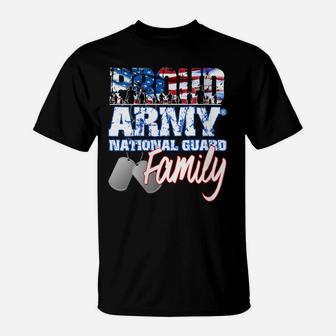 Womens Proud Patriotic Army National Guard Matching Family Usa Flag T-Shirt | Crazezy